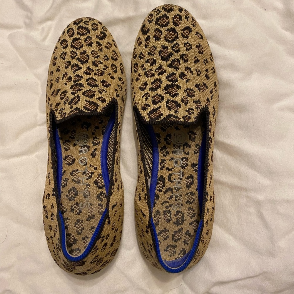 Rothys leopard print loafers